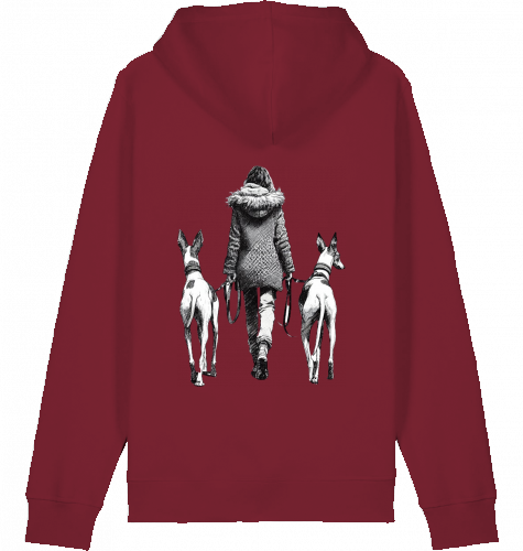 Basic Unisex Hoodie mit Podenco Walk Motiv