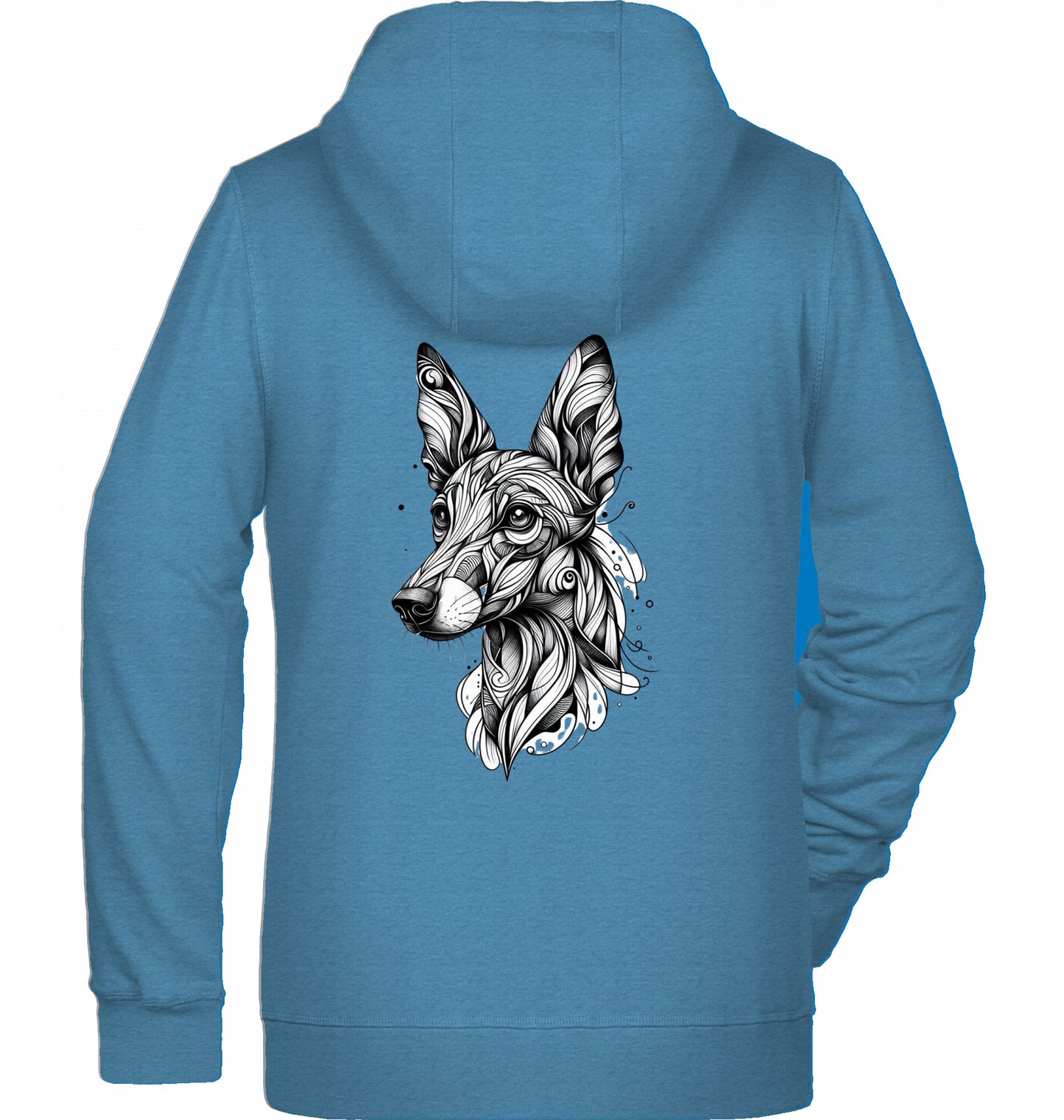 Zip Hoodie Jacke , mit Podenco Tattoo motiv