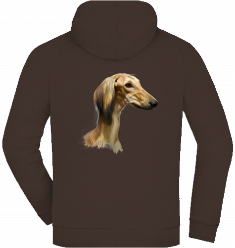 Kapuzenjacke French Terry Saluki Kopf