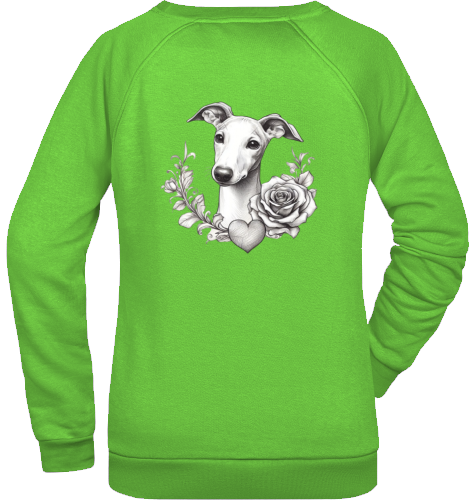 Sweatshirt mit Whippet Motiv