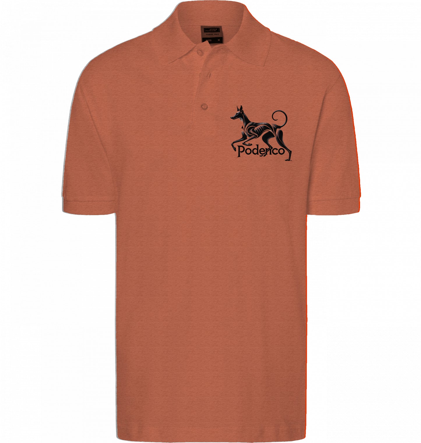 Unisex Polo shirt mit Podenco Motiv