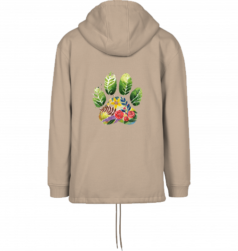 Hoodie mit Brusttasche Damen Motiv : Pfote