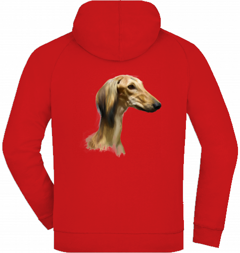 Kapuzenjacke French Terry Saluki Kopf