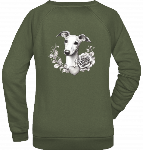 Sweatshirt mit Whippet Motiv