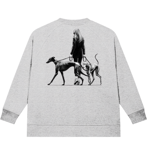 Ladies Oversize Sweatshirt Wilder Galgo Walk Motiv