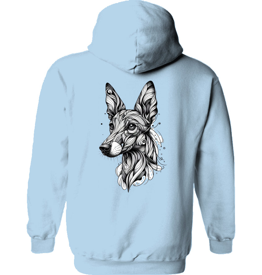 Hoodie mit Podenco Tattoo Motiv