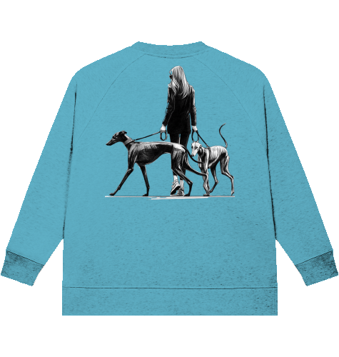 Ladies Oversize Sweatshirt Wilder Galgo Walk Motiv