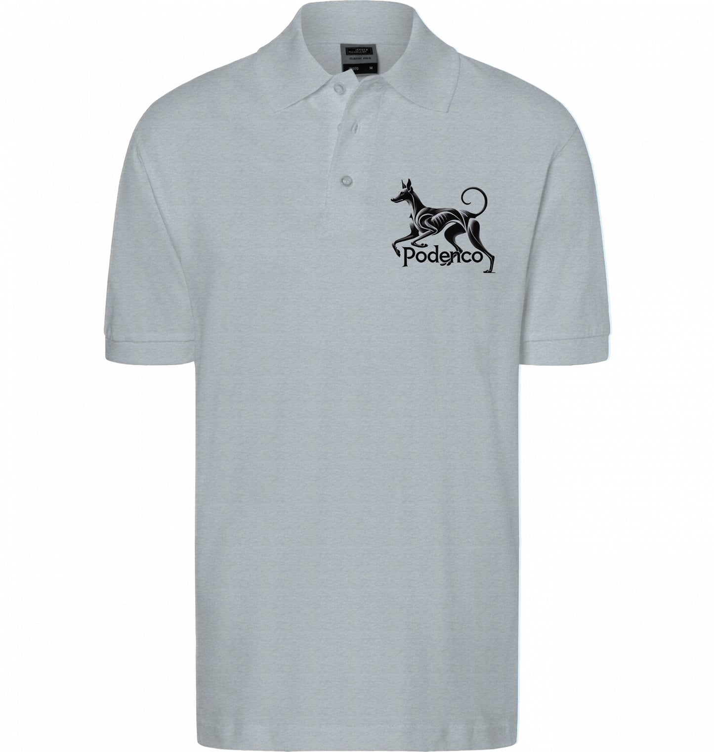 Unisex Polo shirt mit Podenco Motiv