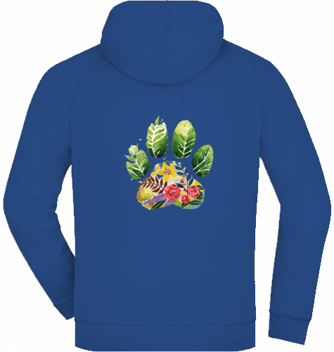 French Terry Zip Hoodie mit Pfote Motiv