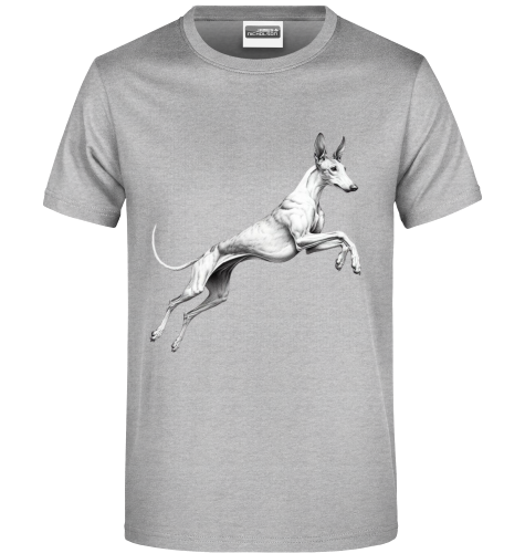 Basic Uni Sex T-Shirt mit Podenco Motiv