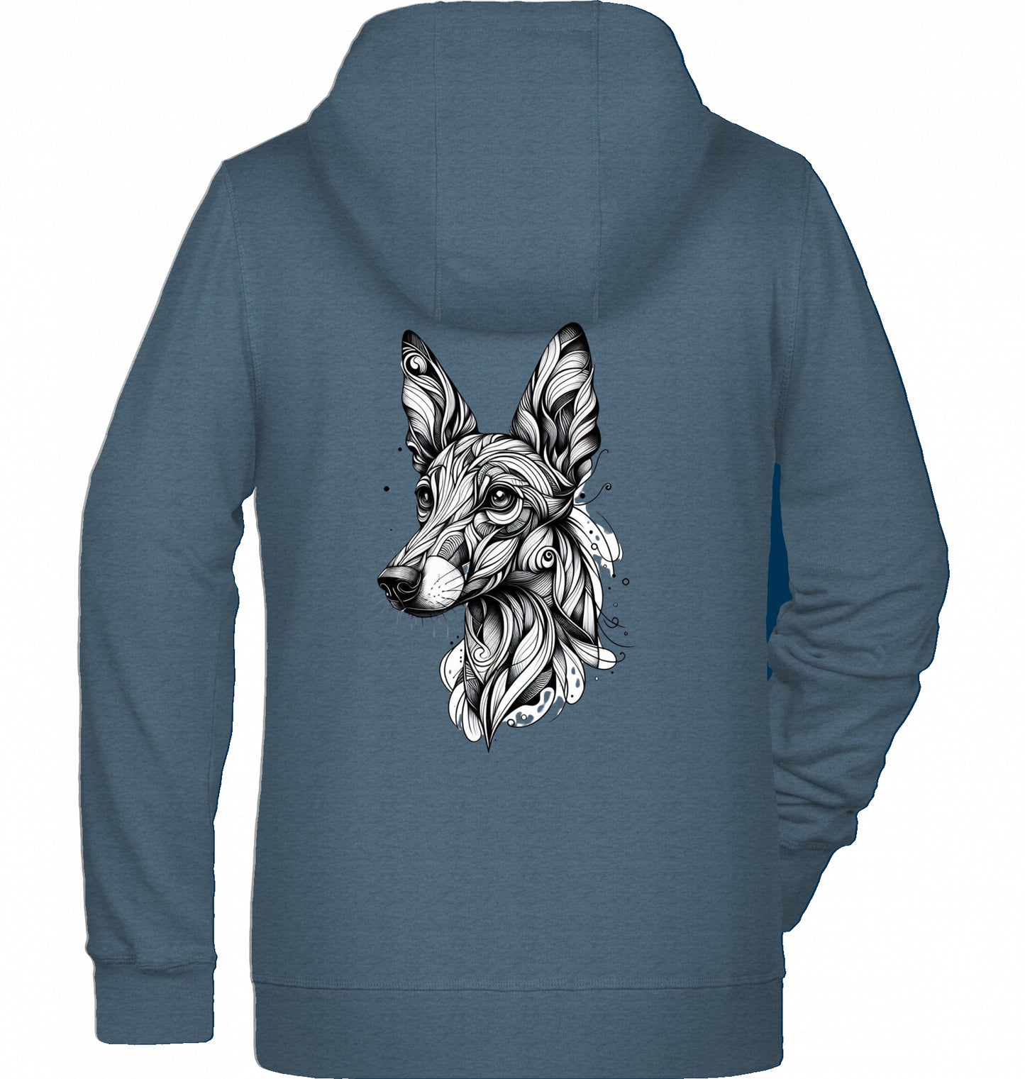 Zip Hoodie Jacke , mit Podenco Tattoo motiv