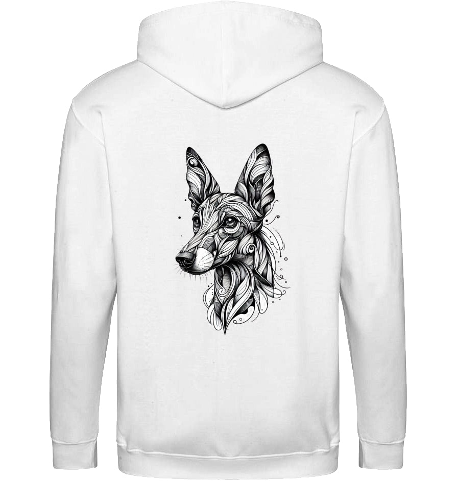 Zip Hoodie mit Podenco Tattoo Motiv