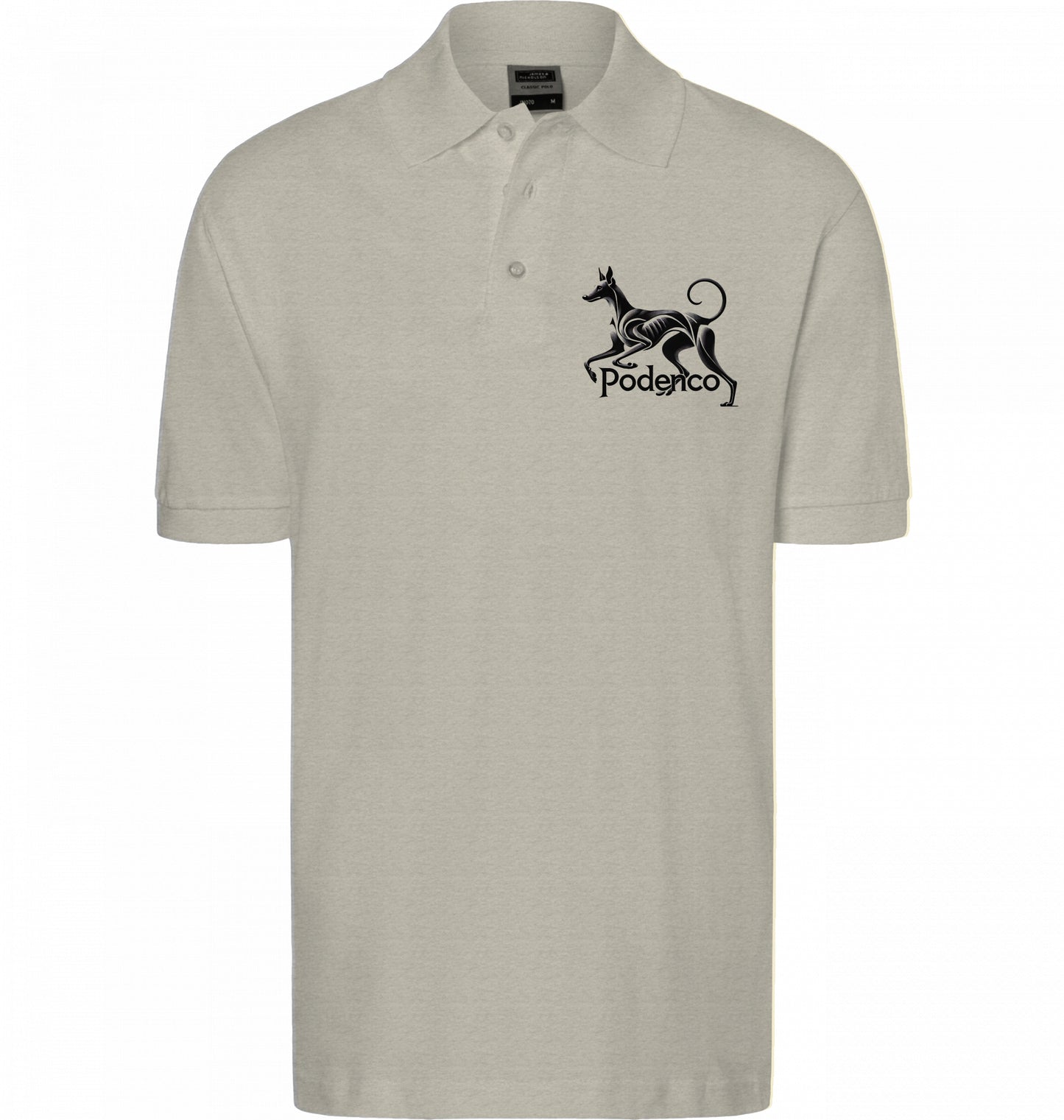 Unisex Polo shirt mit Podenco Motiv