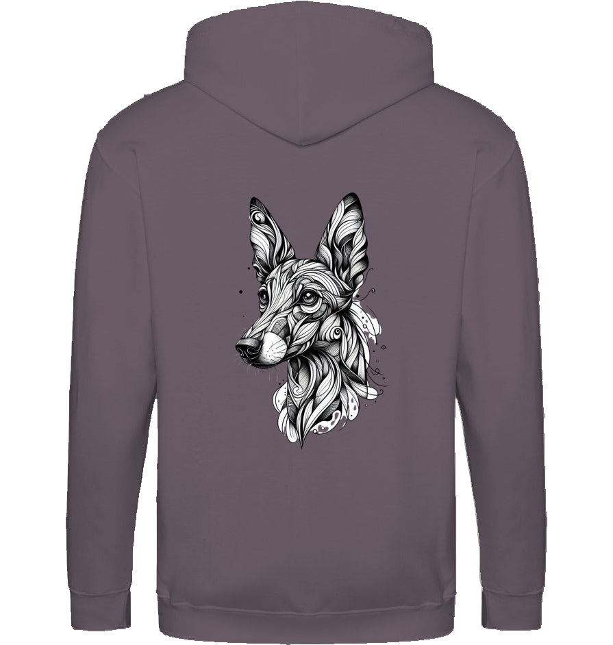 Zip Hoodie mit Podenco Tattoo Motiv