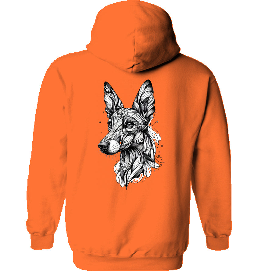 Hoodie mit Podenco Tattoo Motiv