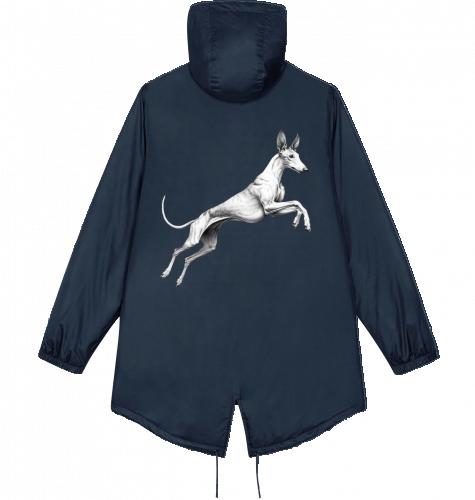 Unisex Padded Parker mit Podenco Motiv