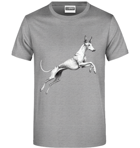 Basic Uni Sex T-Shirt mit Podenco Motiv