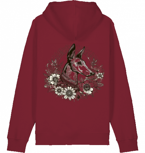 Basic Unisex Hoodie mit Podenco Motiv