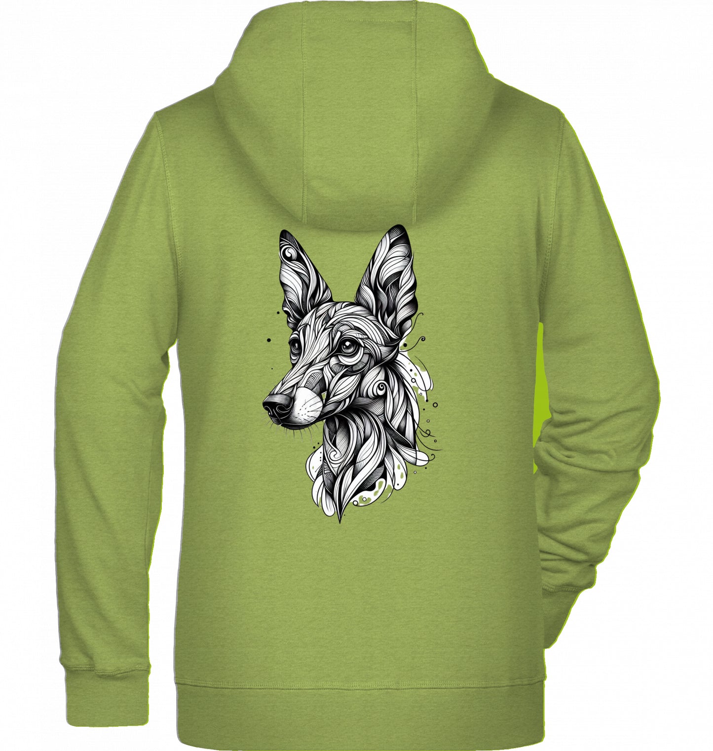 Zip Hoodie Jacke , mit Podenco Tattoo motiv