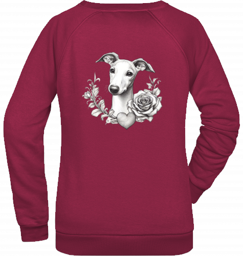 Sweatshirt mit Whippet Motiv