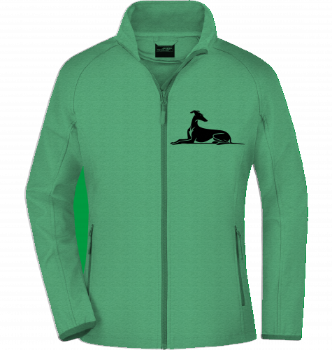 Ladies Softshell Jacke mit Galgo world Champion Motiv