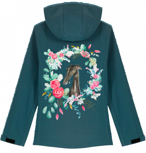 Softshelljacke Stella Discover mit Galgo Motiv