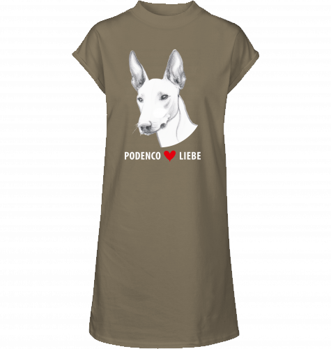 T-Shirt Kleid mit Podenco Motiv