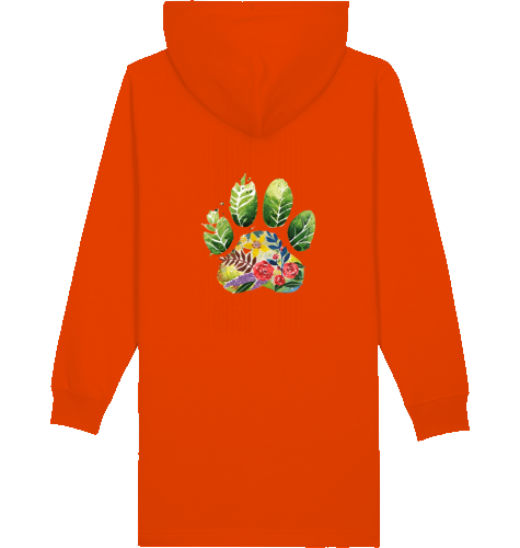 Sweatshirtkleid mit Kapuze  Motiv Pfote