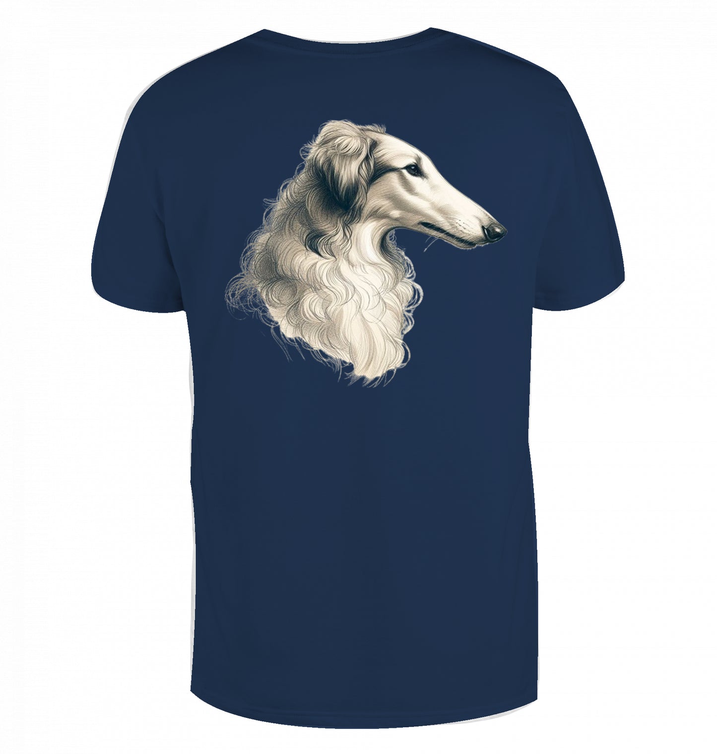 T-Shirt mit Barsoi Kopf Motiv  XS-M