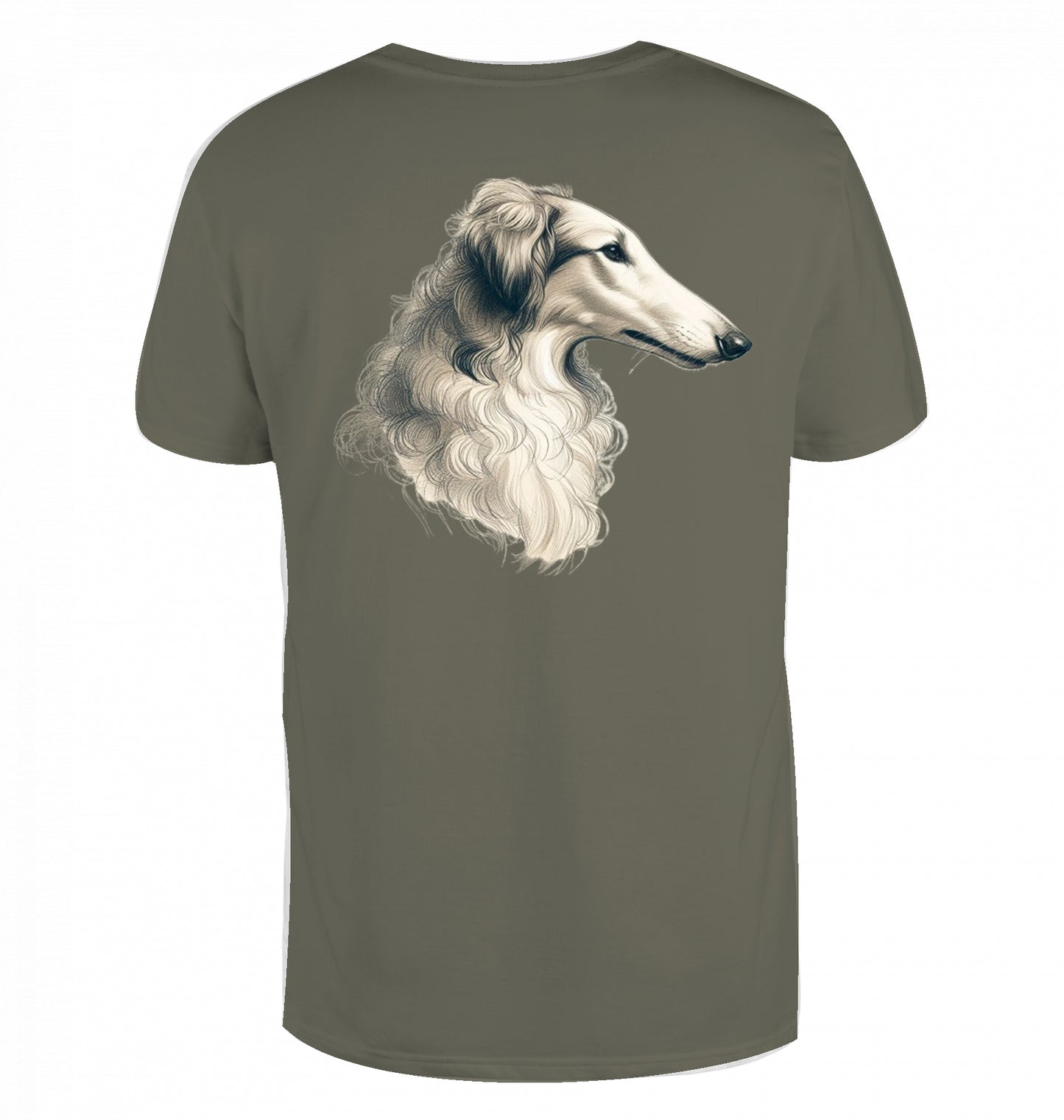 T-Shirt mit Barsoi Kopf Motiv  XS-M