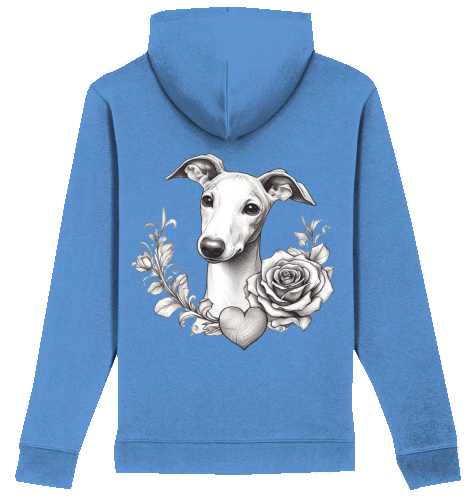 Iconic Unisex Hoodie Whippet Motiv Grösse L-XL