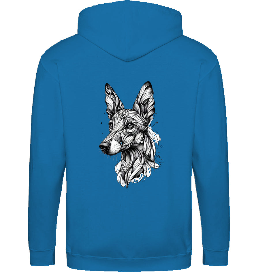 Zip Hoodie mit Podenco Tattoo Motiv