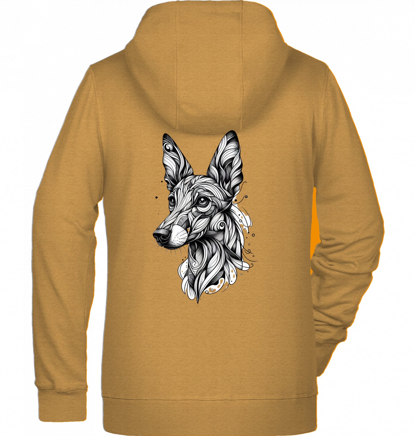 Zip Hoodie Jacke , mit Podenco Tattoo motiv