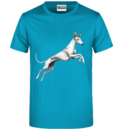 Basic Uni Sex T-Shirt mit Podenco Motiv