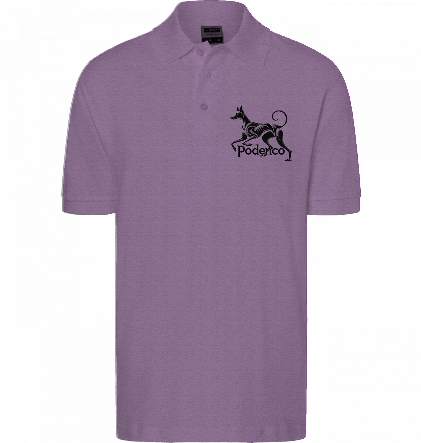 Unisex Polo shirt mit Podenco Motiv