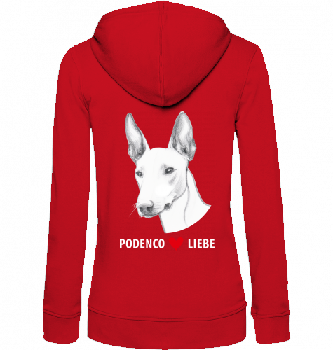 Zip Hoodie aus der B+C Collection mit Podenco Motiv