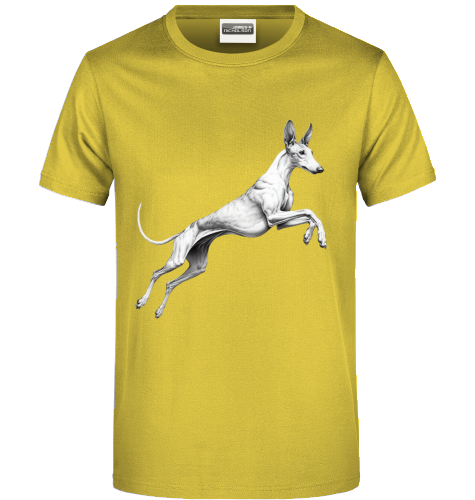 Basic Uni Sex T-Shirt mit Podenco Motiv