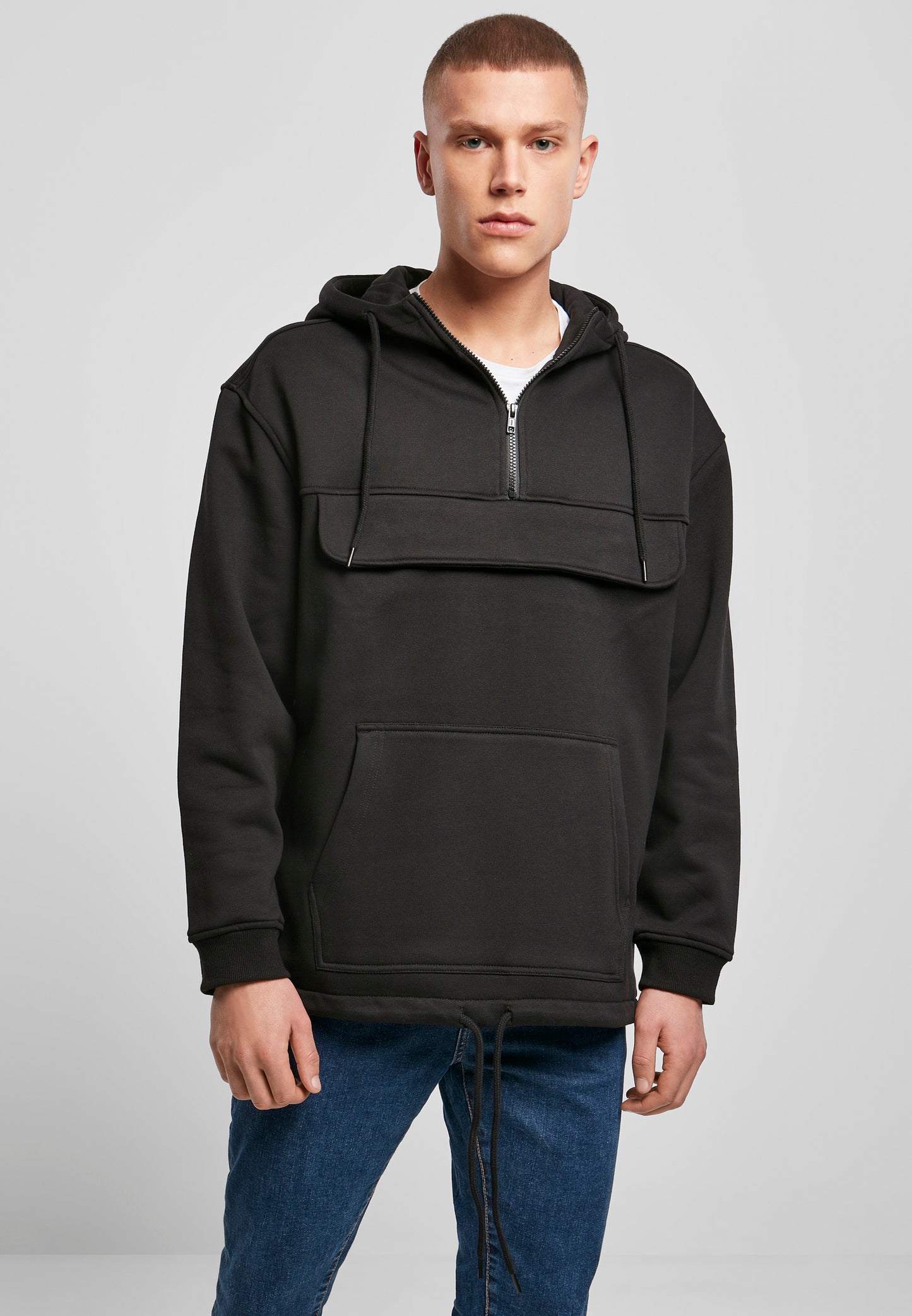 Herren Hoodie mit Brusttasche und Motiv Pfote