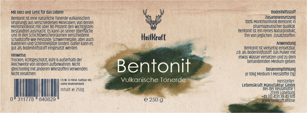 Bentonit - Tonerde vulkanischen Ursprungs