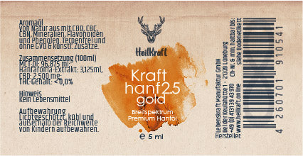 Krafthanf Gold 2.5 - Premium CBD Breitspektrum Hanf-Extrakt