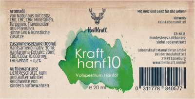 Krafthanf Grün 10 - CBD Vollspektrum Hanf-Extrakt