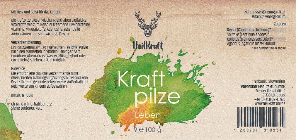 Kraftpilze Leben - Vitalpilz Synergetikum