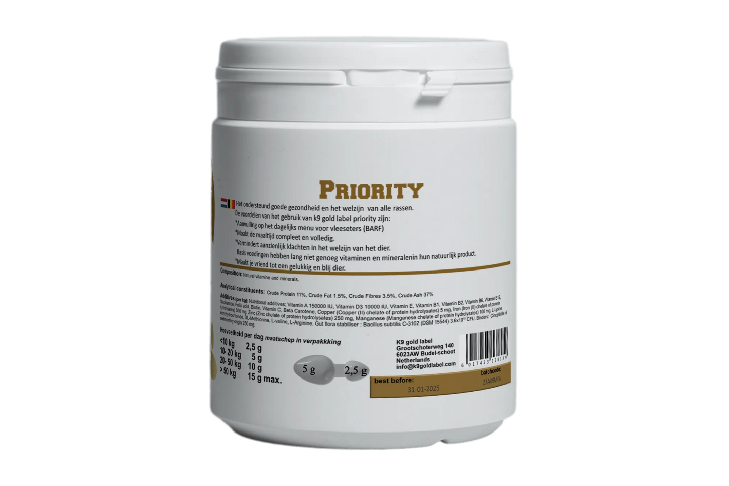 K9 Goldlabel – Priority  Vitamin-u.  Mineralstoffkomplex für Hunde