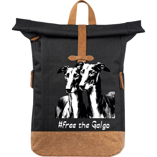Rollbag  RPET Rucksack mit Kork  #freethe Galgo