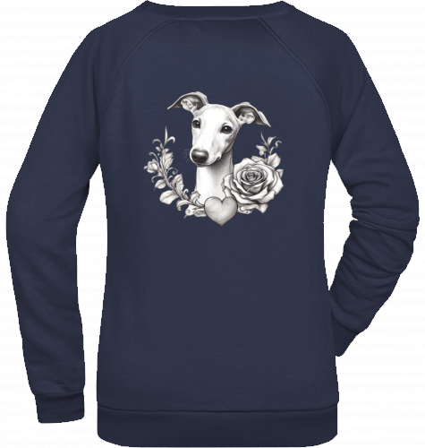 Sweatshirt mit Whippet Motiv