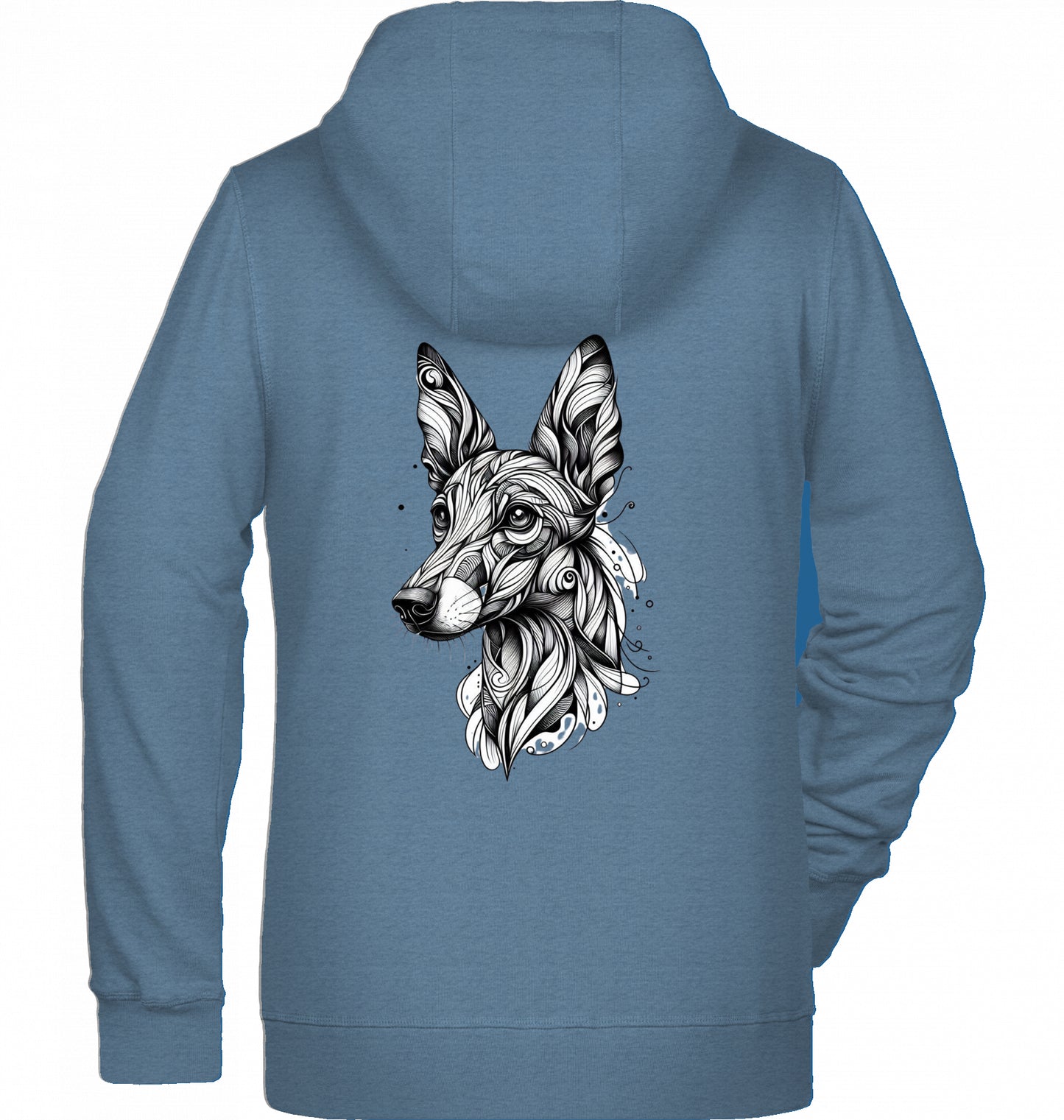 Zip Hoodie Jacke , mit Podenco Tattoo motiv