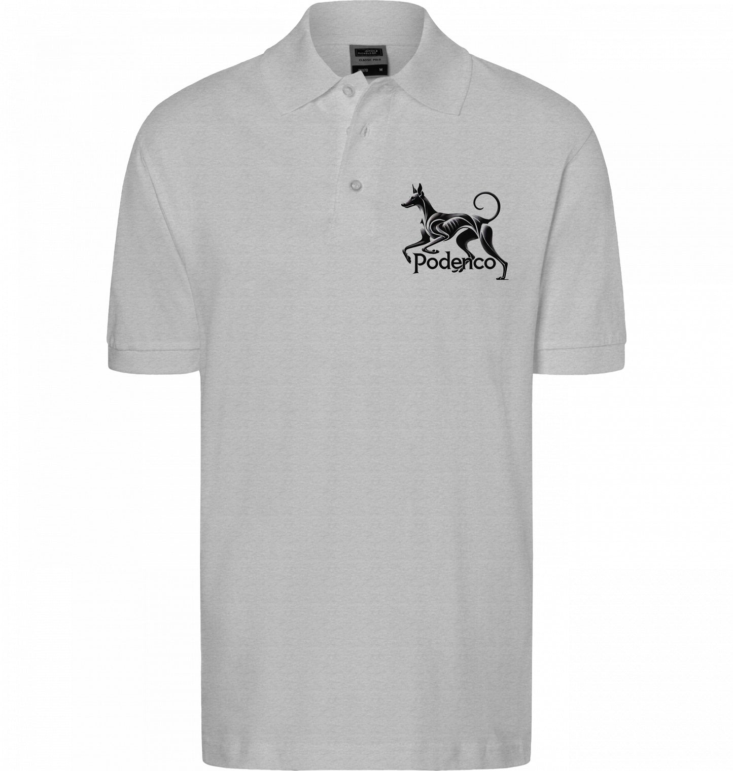 Unisex Polo shirt mit Podenco Motiv