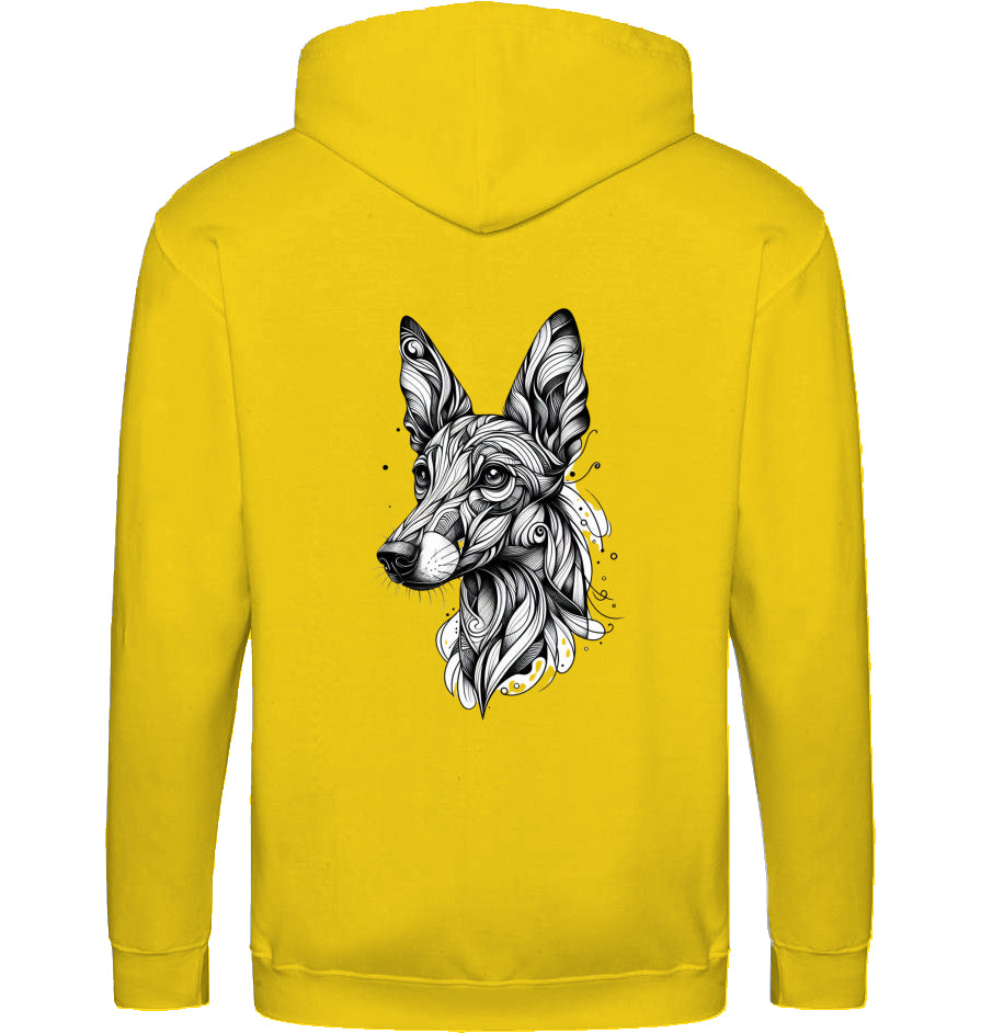 Zip Hoodie mit Podenco Tattoo Motiv
