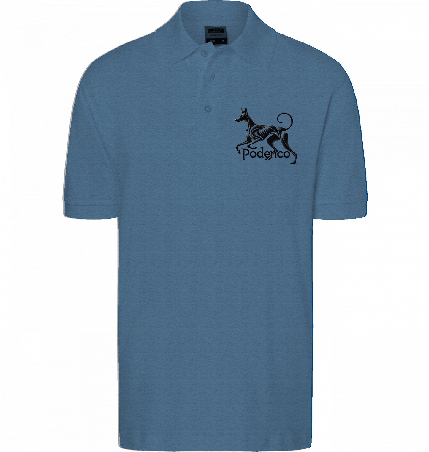 Unisex Polo shirt mit Podenco Motiv