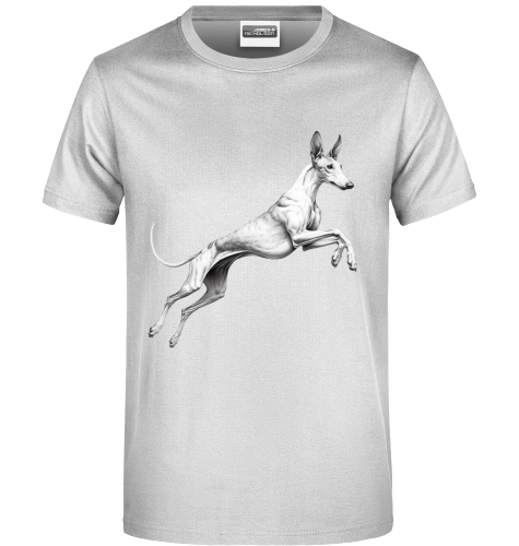 Basic Uni Sex T-Shirt mit Podenco Motiv